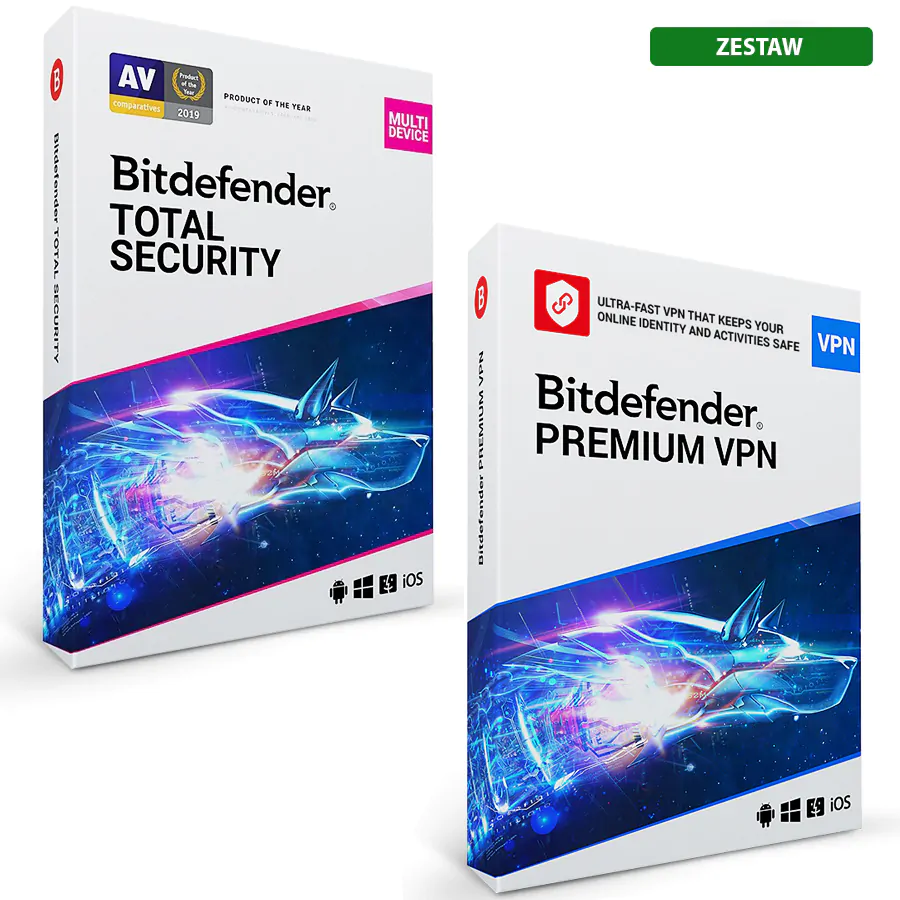 Bitdefender Total Security + Premium VPN 10st. 1 rok