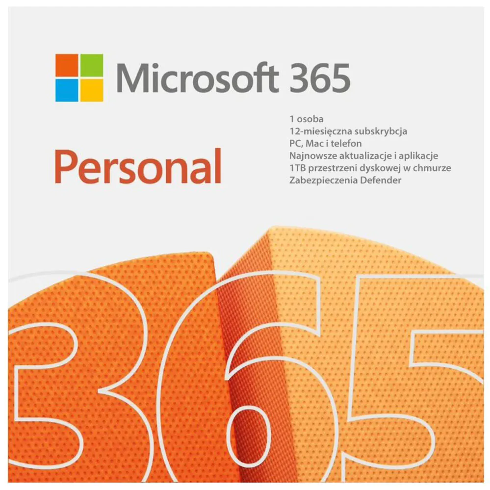 Microsoft Office 365 Personal 5 PC lub MAC 1 rok ESD
